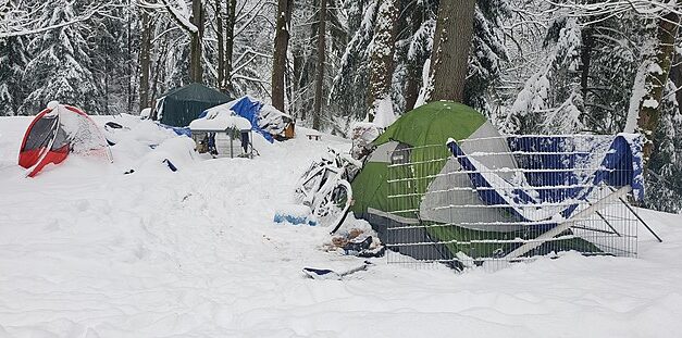 Anchorage homeless camps will probably remain throughout the winter
